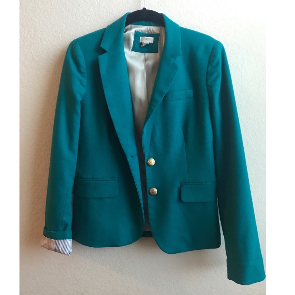 J. Crew Teal blazer! Size 0!